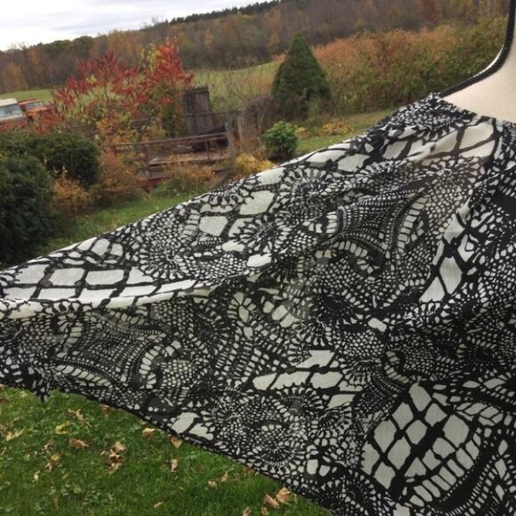 Avenue Studio Size 18/20 Black White Print Sheer Boho Classy Career Wear Flowy - Picture 4 of 8